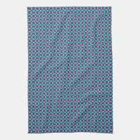 Pinky Red & Blue Pattern Tea Towel