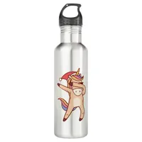 unicorn christmas stainless steel water bottle