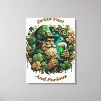 Enchanted Evening of Ale A Leprechauns Toast 18x24 Canvas Print