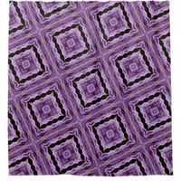 Purple Gold Black Geometric Abstract  Shower Curtain