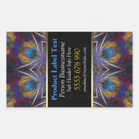 Fractal Feathers Vertical Product Label Stick