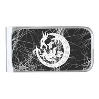 Dragon Blowing Fire   Silver Finish Money Clip