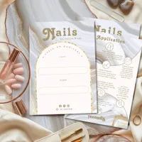 Agate Stone Marble Arch Manicure Display Card