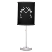 Two Skeleton Hearts Hands Classic Table Lamp