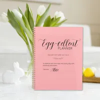 Personalized Pink Easter Bunny Planner 