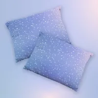 Girly Blue Pink Space Stars Astrology Pillow Case