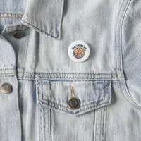 Make Love Not War tie-dye peace sign and flowers Button