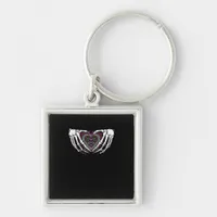 Skeleton Hand Heart Muertos Mexican Day Of Dead Keychain