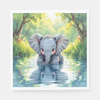 Baby Elephant Themed |  Birthday Party Napkins