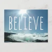 Believe Motivational Saying Postcard