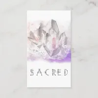 *~* Crystal Sacred Watercolor Healing Arts Business Card