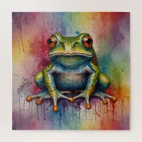 Discover the captivating beautiful frog jigsaw puzzle