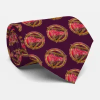 Crimson Celtic Mandala of Energy Neck Tie