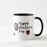 Happy Galentines Day Red and Black Mug