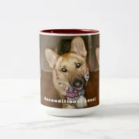 German Shepherd Black Tan Unconditional Pattern Two-Tone Coffee Mug