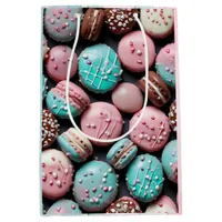 Pink and Teal Macaron Birthday Medium Gift Bag