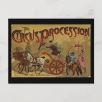 The Circus Procession Back Cover Postcard
