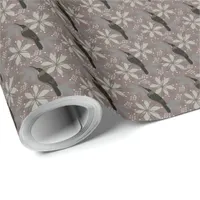 Abstract Floral Botanical Bird Wrapping Paper