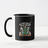 Creepy Funny Skeleton Halloween Spooky Mug