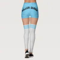 Blue Shorts Knee Socks Name Roller Derby  Leggings