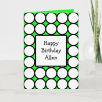 Modern Abstract Personalized Happy Birthday Card