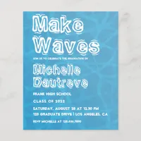 Cool Surfer Graduation Party Photo Flyer