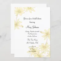 Pale Yellow Daisies Bridal Shower Invitation