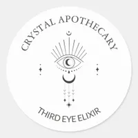 Simple Cute Apothecary Third Eye  Classic Round Sticker