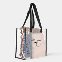 School Girl Gymnastics Custom Name Class of 20XX Clear Tote Bag