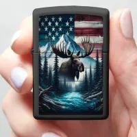 Moose & Mountain Under The Stars Zippo Lighter