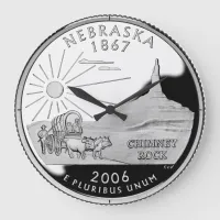 Faux Nebraska State Quarter Clock