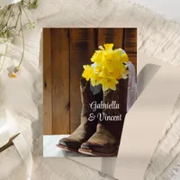 Daffodils and Cowboy Boots Barn Wedding Flat Notes