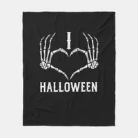 Halloween Skeleton Hands Heart Cute Women Girls Ki Fleece Blanket