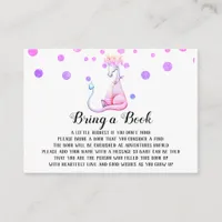 *~* Cute Purple Dragon Baby Girl Bring a Book Enclosure Card