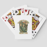 No Kings In America Statue Of Justice For Immigran Poker Cards