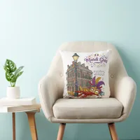 Mardi Gras Throw Pillow