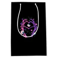 Heart Skeleton Hands - Halloween Pastel Goth Eyeba Medium Gift Bag