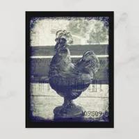 Vintage Rooster of Glass Postcard
