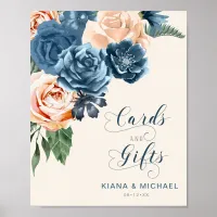 Roses Blue/Peach Cards and Gifts ID584 Poster