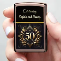 Sophisticated Golden 50th Design G Zippo Lighter