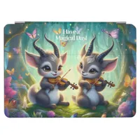 Cute Saolas Playing Violas in a Magical Forest iPad Air Cover