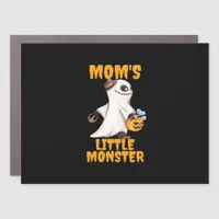 Moms Little Boo Monster Funny Graphic Car Magnet