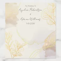 Elegant Botanical Watercolor Wedding Envelope Liner