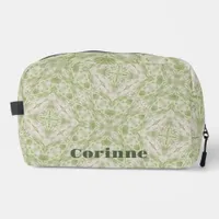 Monogram Name Sage Green Pattern | Dopp Kit