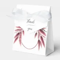 Coral Blush Pampas Coastal Beach Wedding Favor Boxes