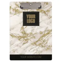 Simply Marble Company Logo White and Gold ID674 Clipboard