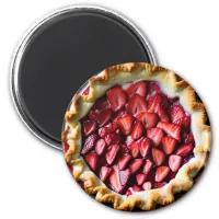 Strawberry Pie with Crust Magnet