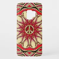 Peace Sign Pink Sun Galaxy S3 phone cover