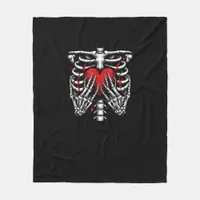 Skeleton Hands Holding Heart Halloween Costume Fun Fleece Blanket