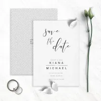 Simply Minimalist Save the Date Black ID523